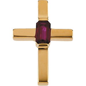 Genuine Ruby Cross 18.5 x 13mm Ref 918289