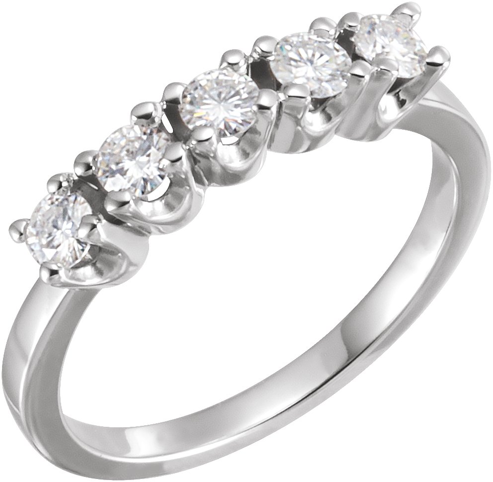 Moissanite Anniversary Bands