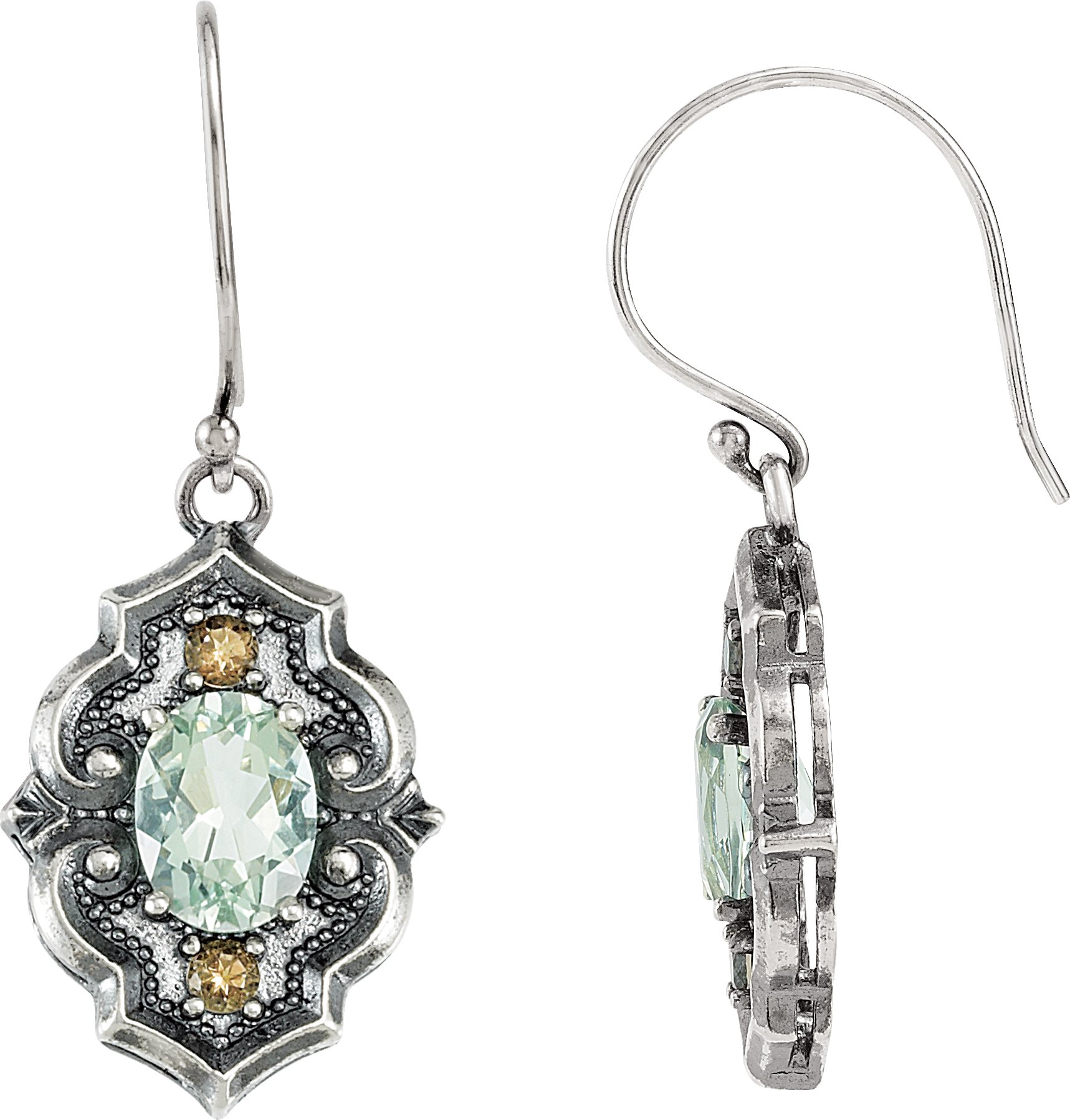 Quartz Victorian Style Earrings or Mounting