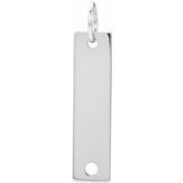 Sterling Silver Engravable Bar Pendant Mounting