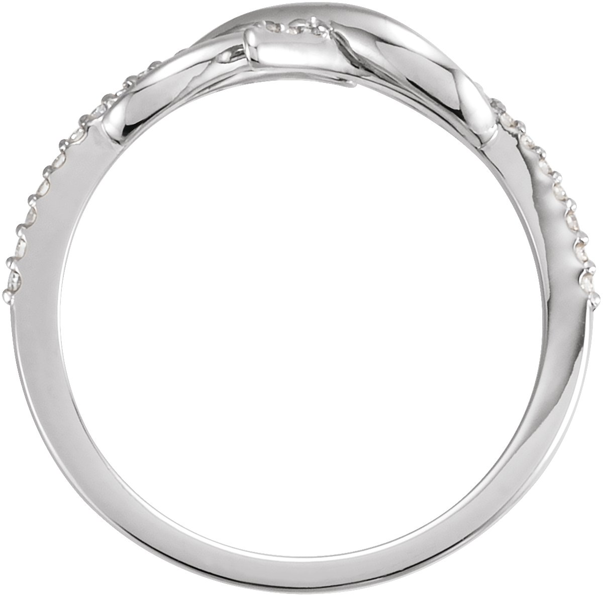 14K White 1/10 CTW Natural Diamond Infinity-Inspired Ring