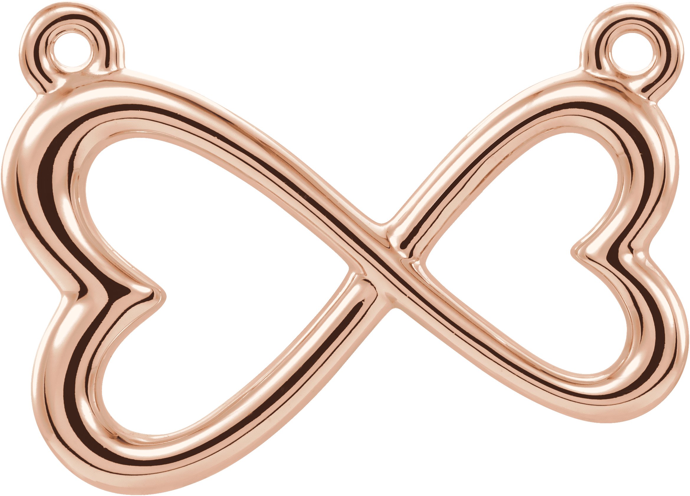 Infinity-Inspired Heart Necklace or Center