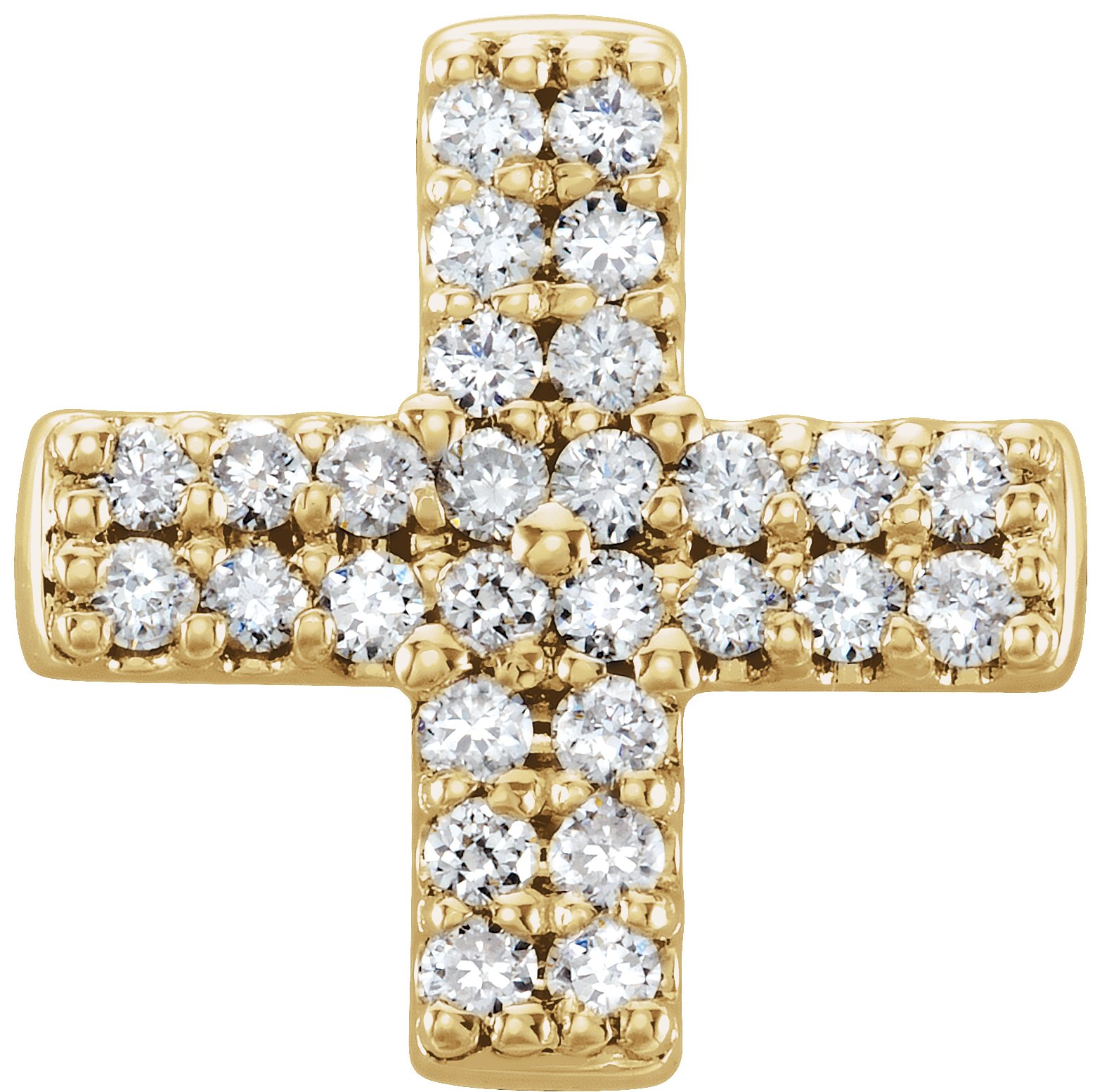 14K Yellow .07 CTW Diamond Cross Pendant Ref. 12938252