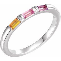 Baguette Accented Family Ring