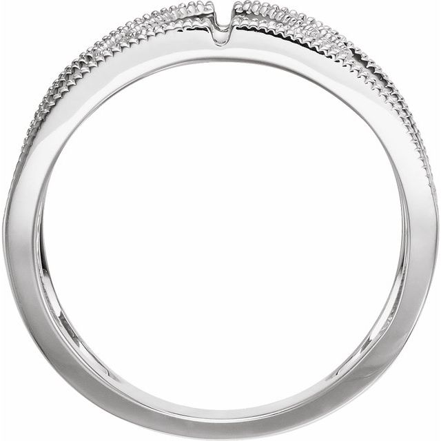 14K White 1/4 CTW Round Geometric Diamond Ring