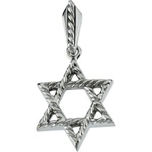 Sterling Silver 20.5x17.75 mm Star of David Pendant