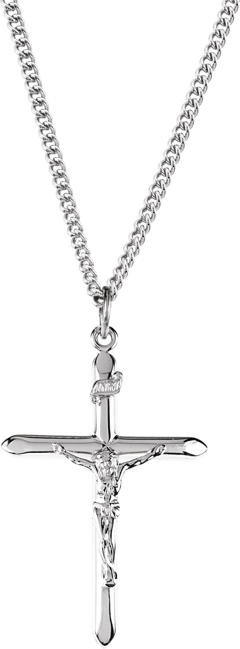 Sterling Silver Crucifix 24 inch Necklace 34 x 24mm Ref 749610