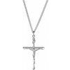 Sterling Silver Crucifix 24 inch Necklace 34 x 24mm Ref 749610