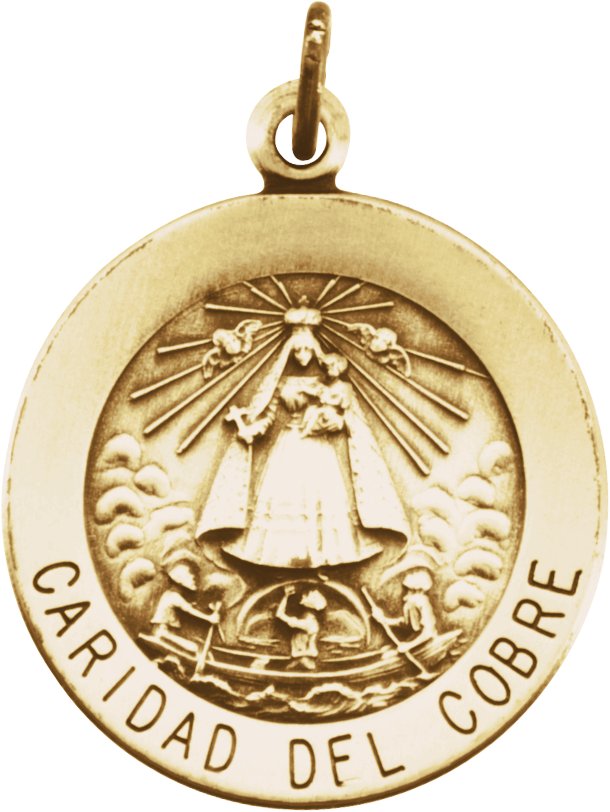 Round Caridad del Cobre Medal 15mm Ref 317048