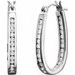 14K White 22.5 mm 1/2 CTW Natural Diamond Inside-Outside Hoop Earrings