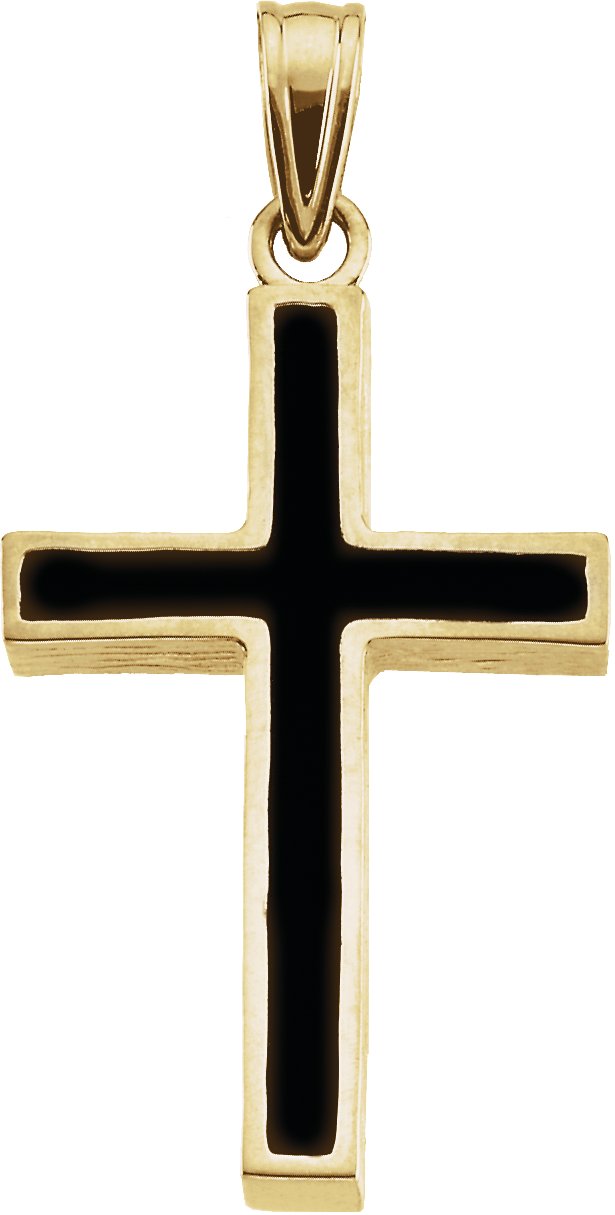 Cross with Black Epoxy 20 x 13mm Ref 388302