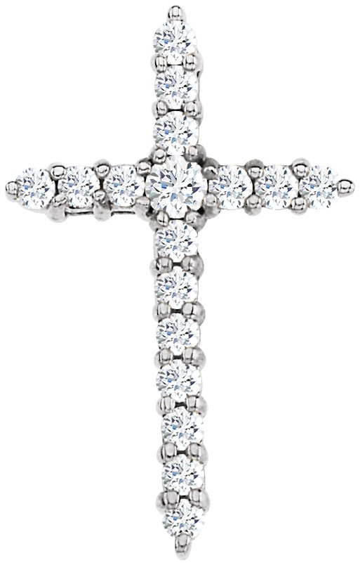 Cross Pendant with Diamond 21 x 13mm .32 CTW Ref 849475