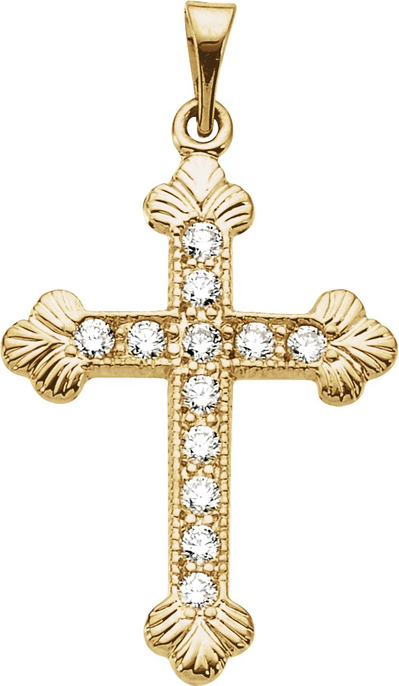 Diamond Cross Pendant 22.5 x 16.5mm Ref 949313