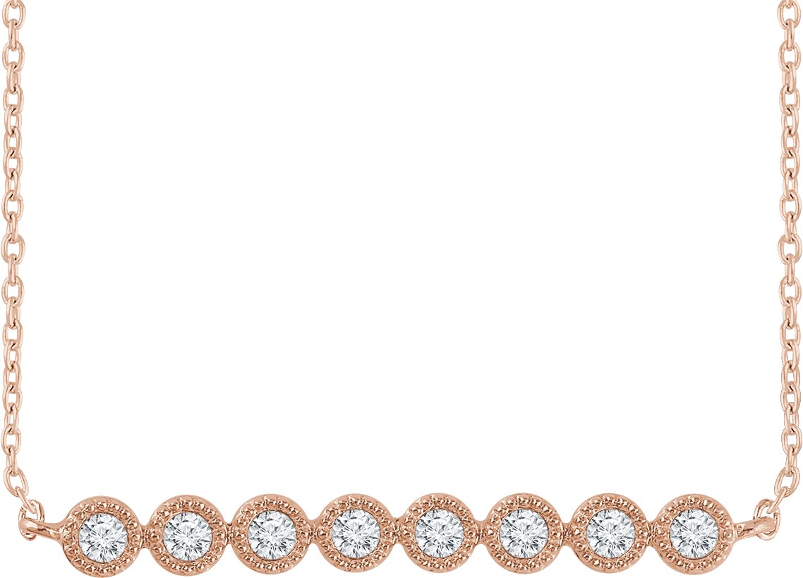 1/5 CTW Natural Diamond Bar 16-18" Necklace