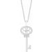 Sterling Silver .03 CTW Natural Diamond Key 16-18