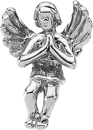 SS 12 x 9mm Praying Angel Lapel Pin Ref 362948