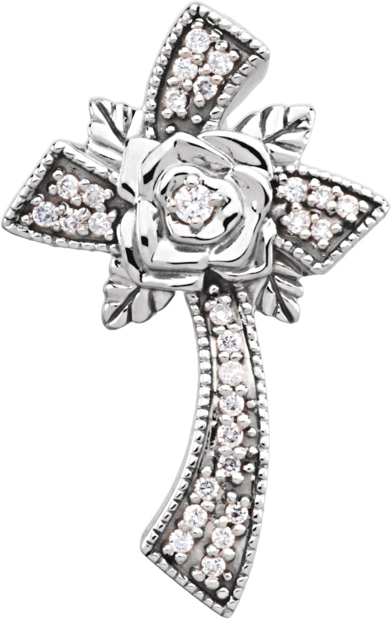 Floral-Inspired Cross Pendant