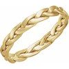 14K Yellow 3.5 mm Hand Woven Band Size 5 Ref 12104400