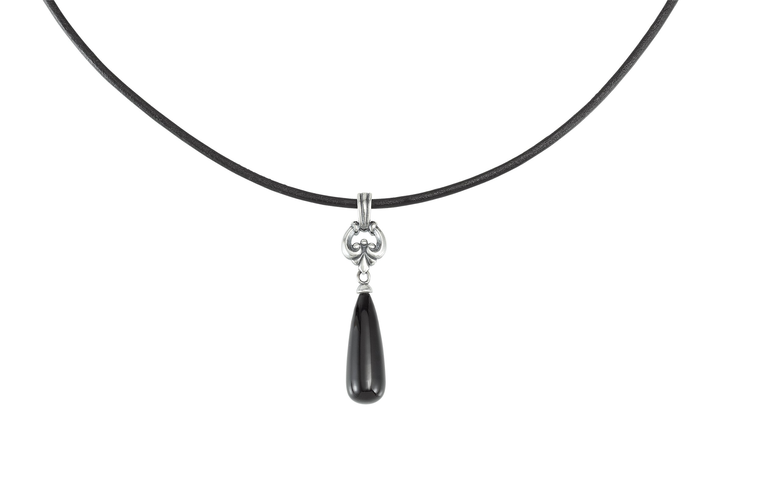 Onyx Briolette 18 inch Necklace Ref 3370430