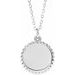 Sterling Silver Engravable Beaded Disc 16-18