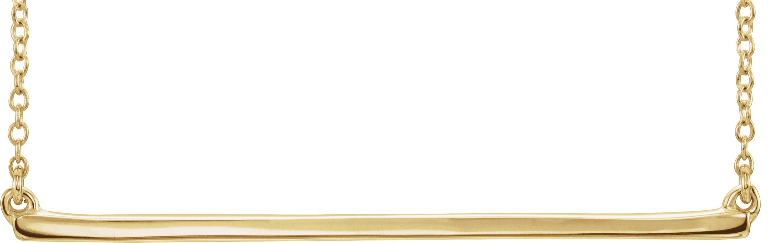 14K Yellow Straight Bar 16-18" Necklace
