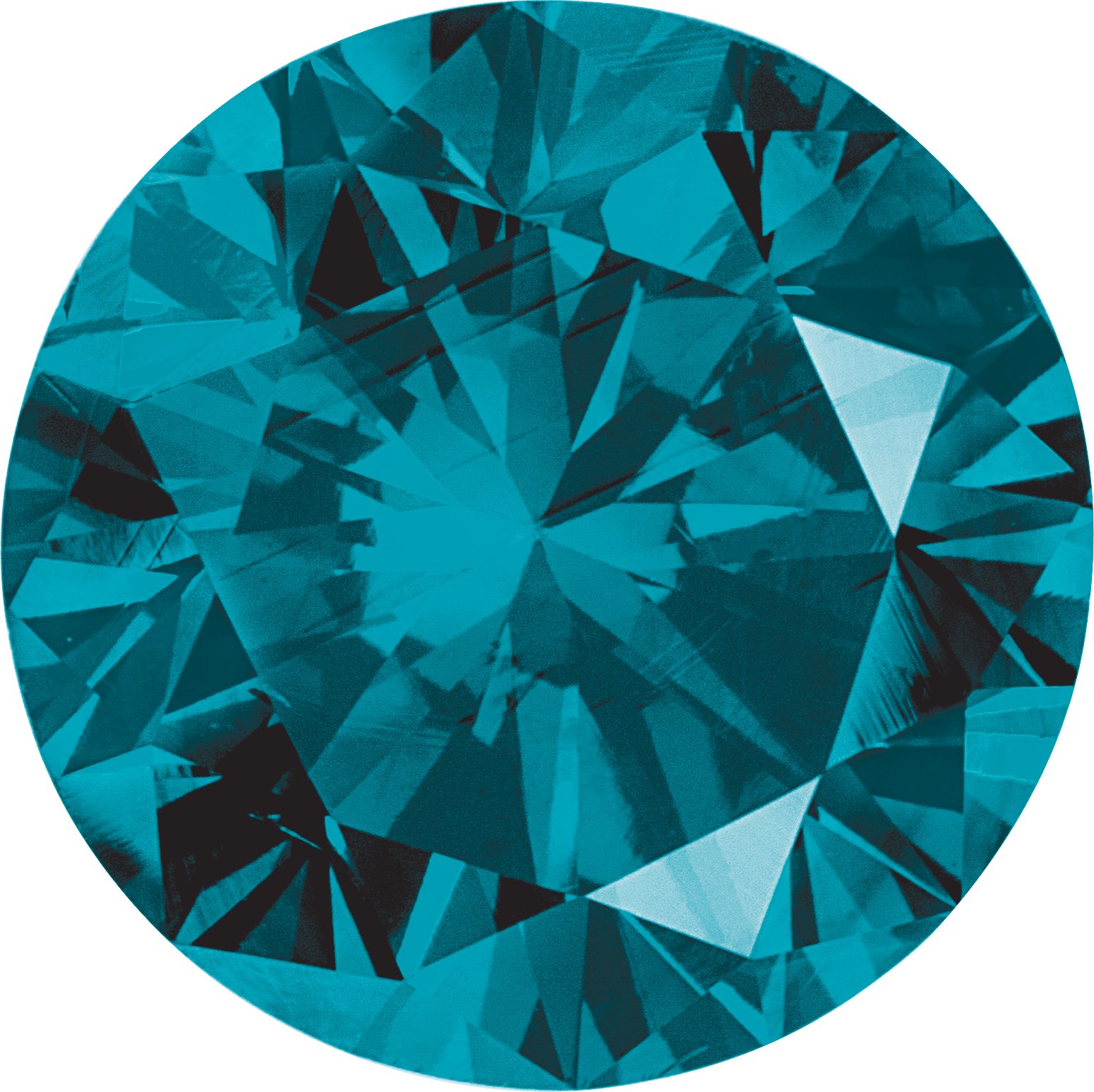 1.2 mm (1.16-1.23) Round Full-Cut SI Natural Teal Blue Diamond
