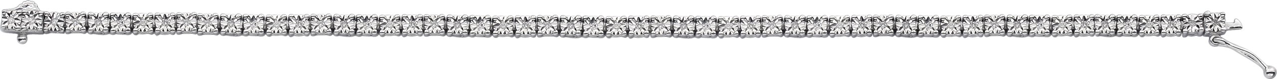 Sterling Silver 1/2 CTW Diamond Line 7.25" Bracelet