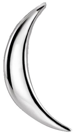 Platinum Crescent Pendant 
