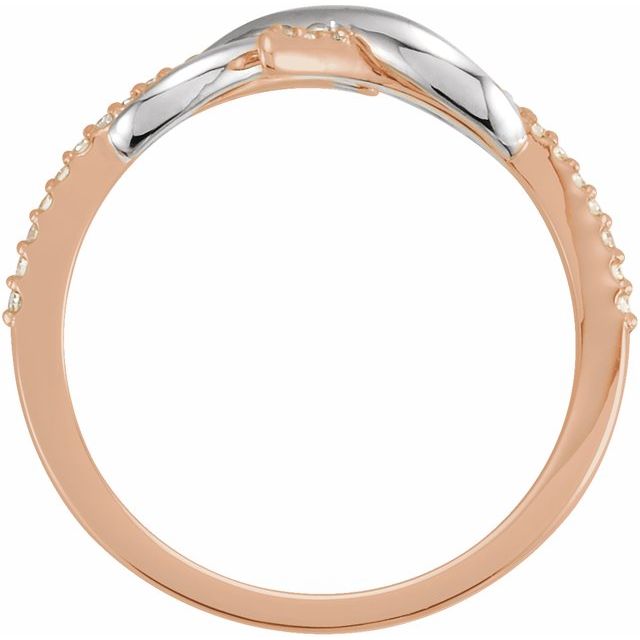 14K Rose/White 1/10 CTW Diamond Infinity-Inspired Ring
