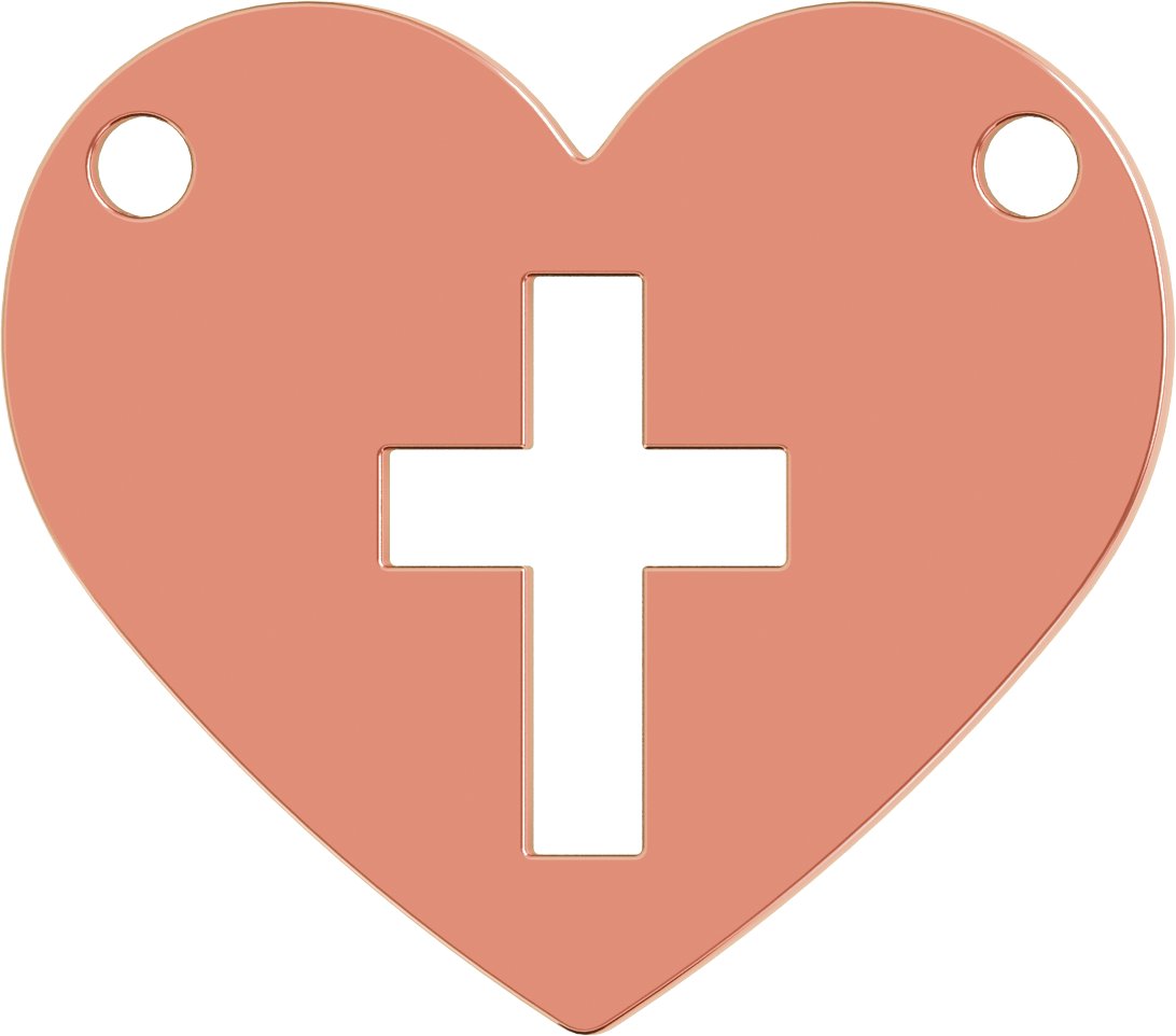 Pierced Cross Heart Necklace Center