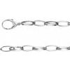 7.25mm Sterling Silver Oval Link Chain with Lobster Clasp 17 inch Ref 593063
