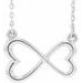 Sterling Silver Infinity-Inspired Heart 16-18
