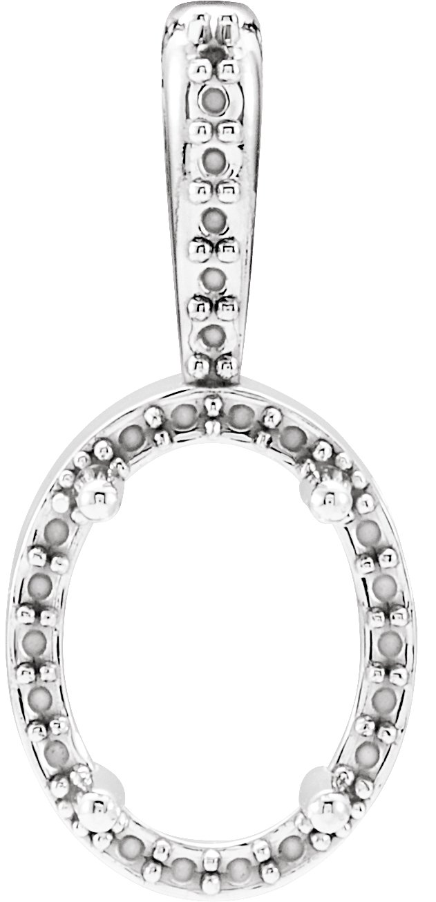 Oval 4-Prong Halo-Style Pendant