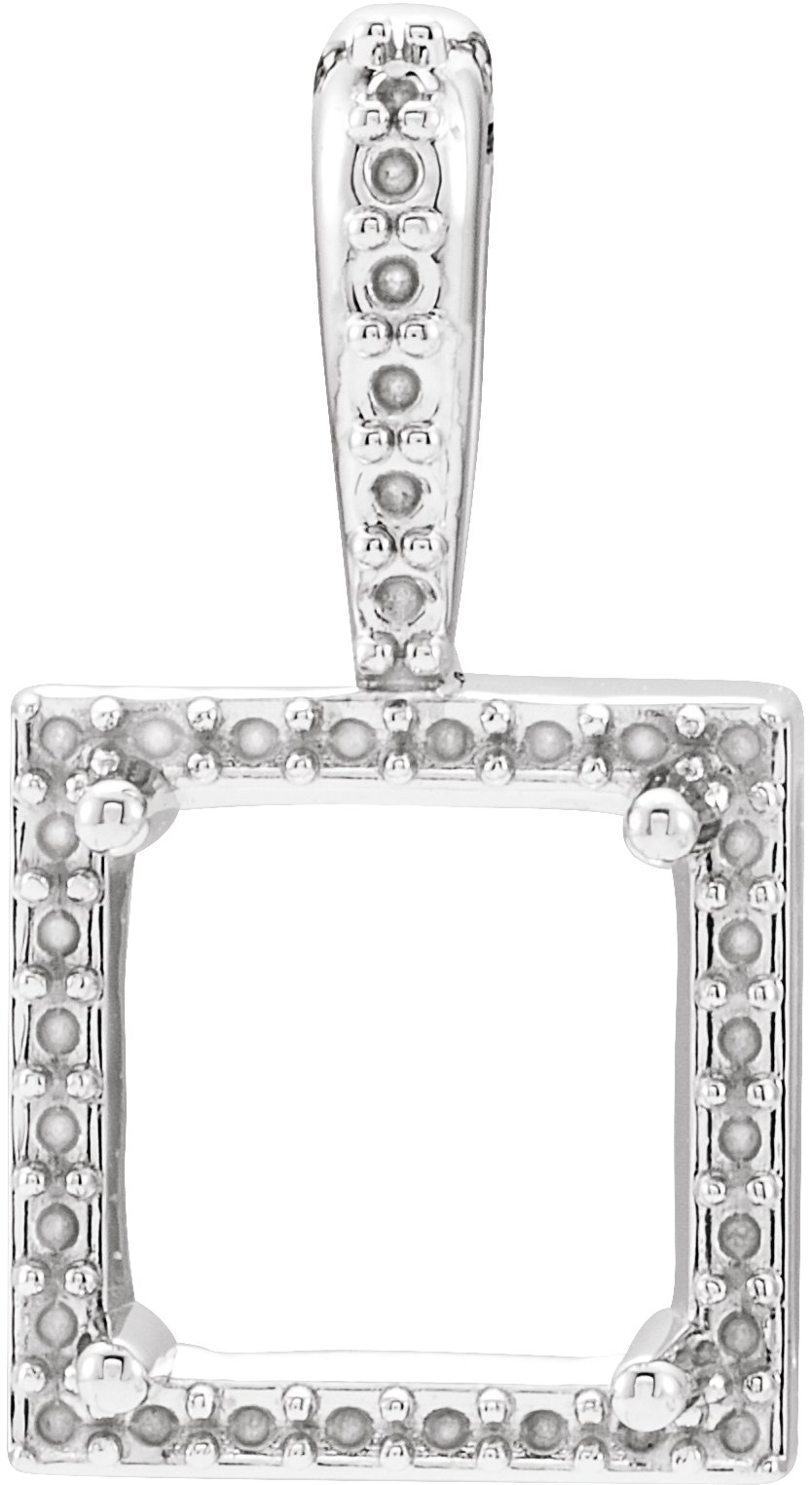 Square Halo-Style Pendant