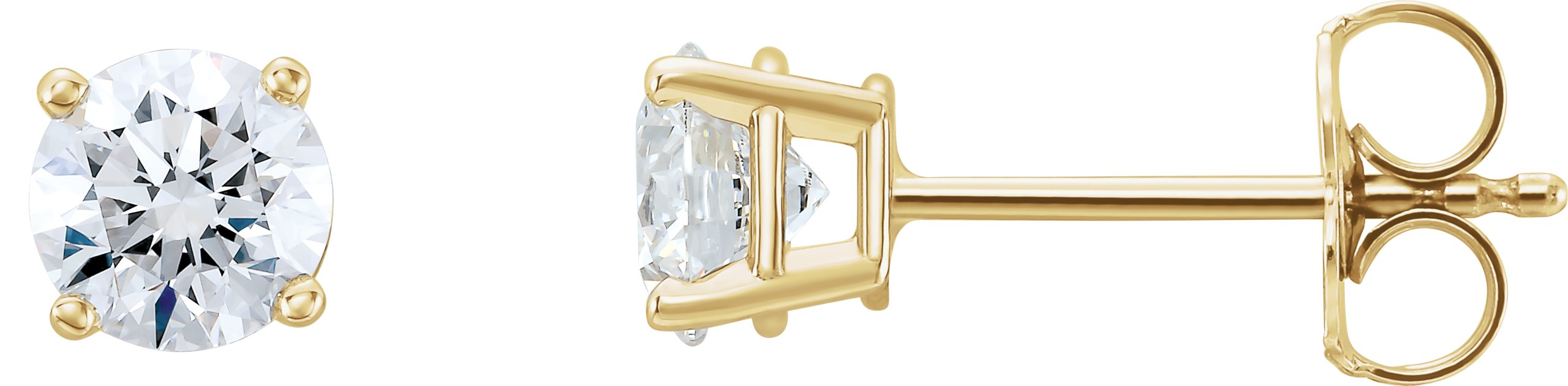 14K Yellow 1 CTW Lab Grown Diamond Stud Earrings Ref 17620389