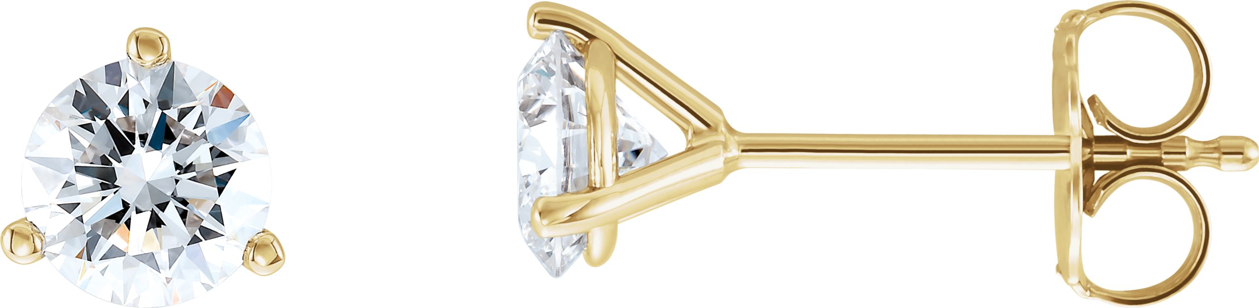 14K Yellow 1 CTW Lab-Grown Diamond Stud Earrings  