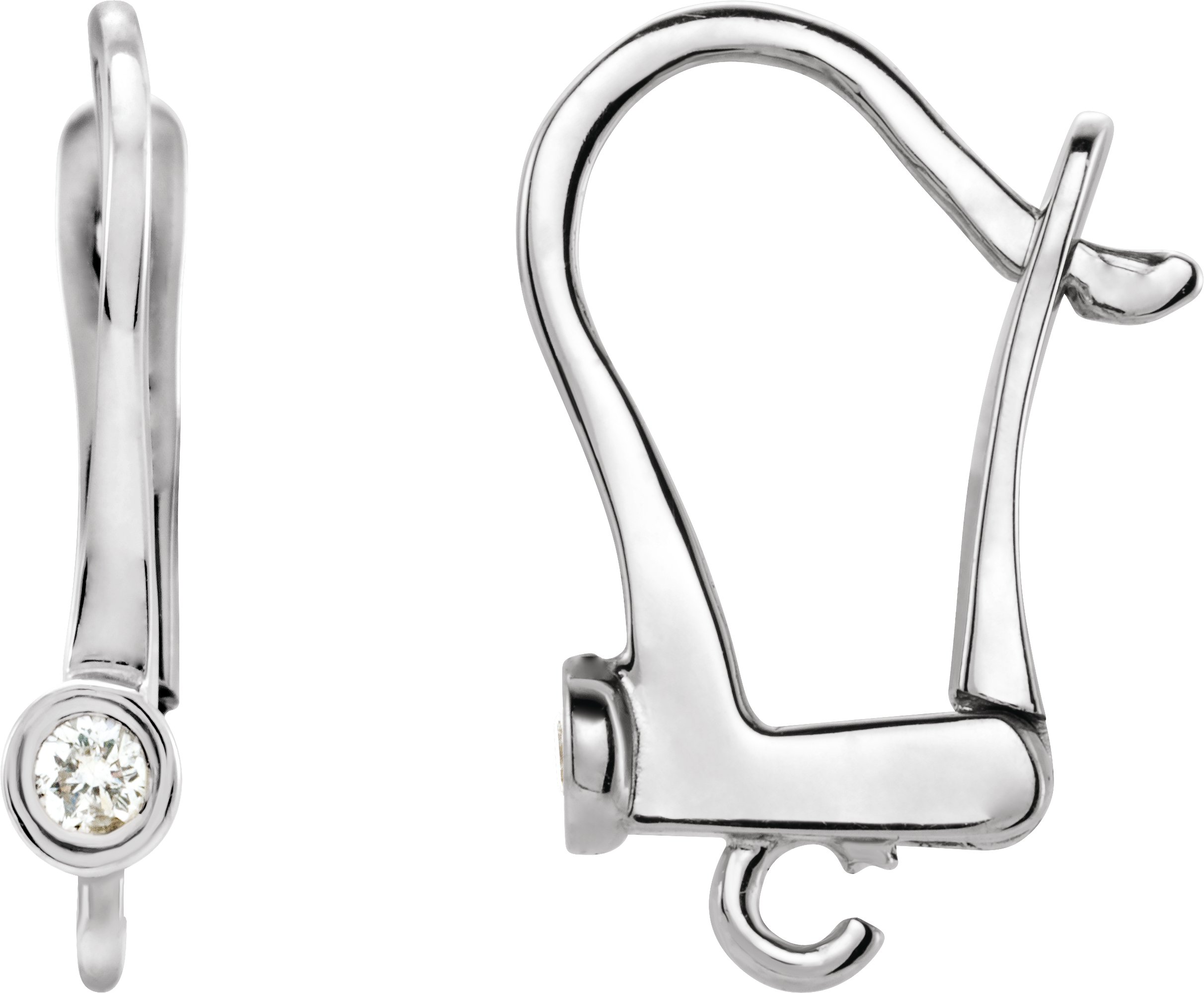 Accented Lever Back Earring Top