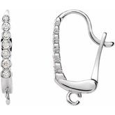 Accented Click-In Lever Back Earring Top