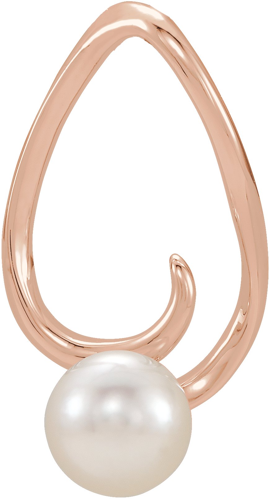 14K Rose Freshwater Cultured Pearl Freeform Pendant Ref. 13070963