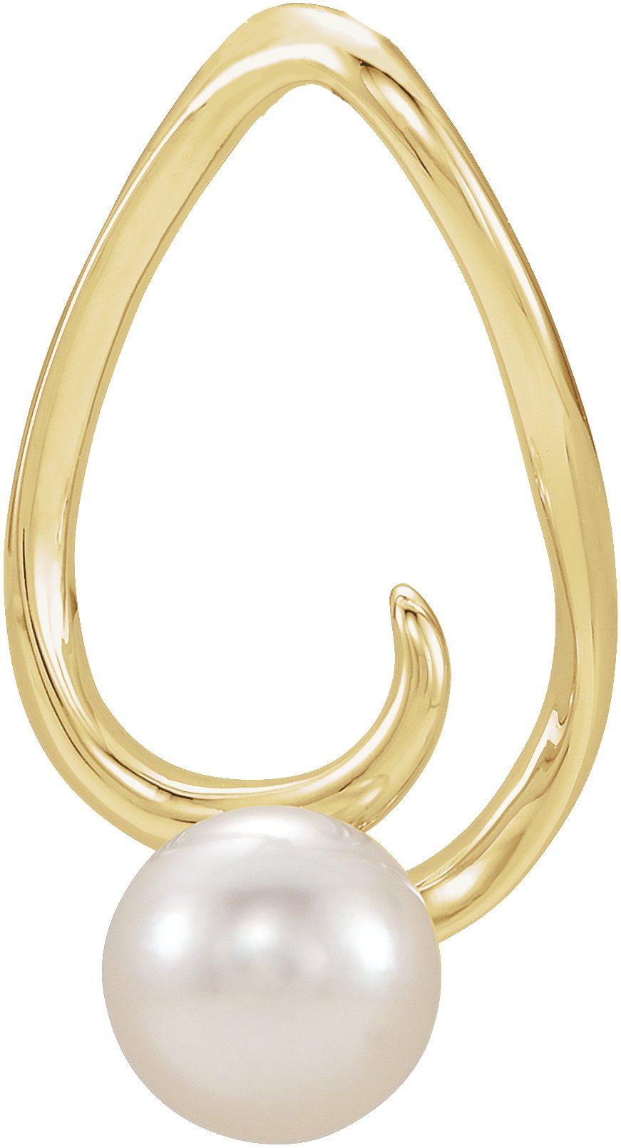 14K Yellow Freshwater Cultured Pearl Freeform Pendant