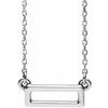 Sterling Silver Rectangle Bar 16 18 inch Necklace Ref. 12944597