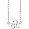 Sterling Silver Snake 16 18 inch Necklace Ref. 13022067