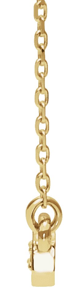 14K Yellow 1/5 CTW Diamond Bar 16-18 Necklace 