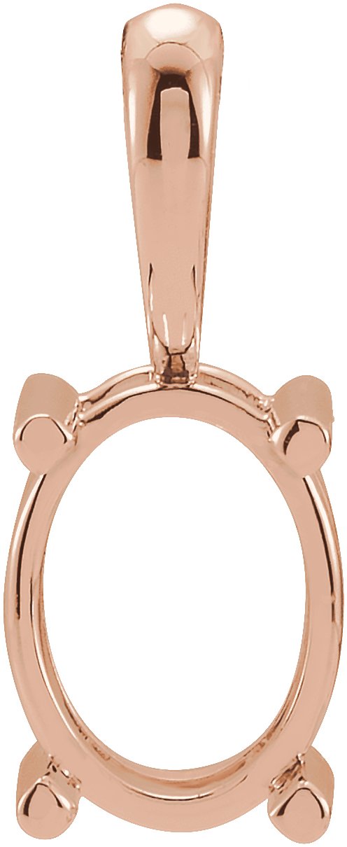 Oval 4-Prong Cabochon Pendant