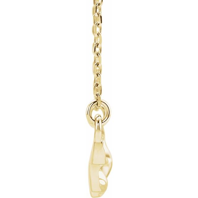 14K Yellow Twisted Bar 16-18 Necklace