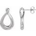 Sterling Silver .015 CTW Natural Diamond Infinity-Inspired Earrings
