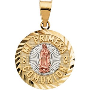 Tri Color Mi Primera Comunion (First Holy Communion) Medal 15mm Ref 426751