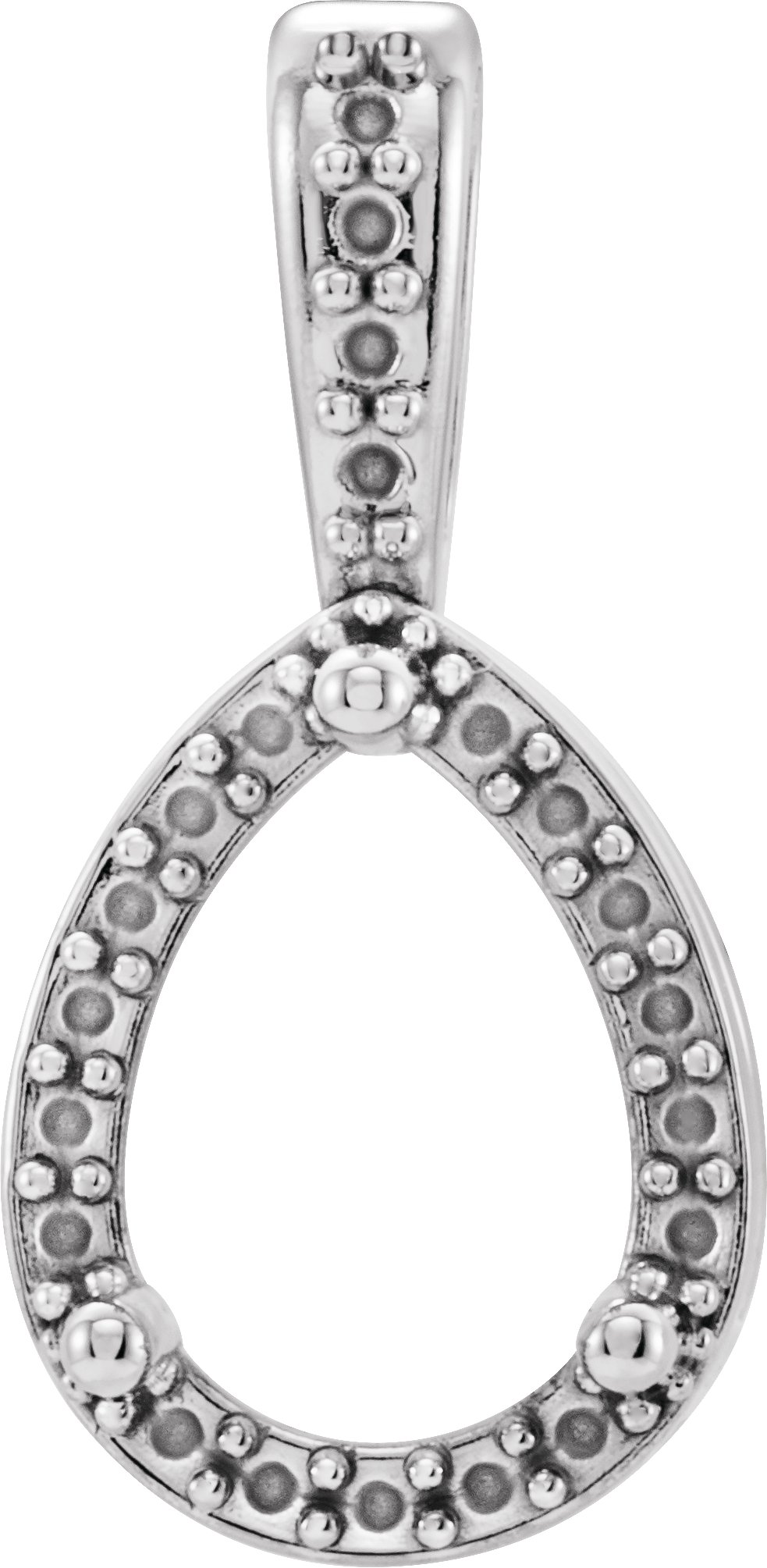 Pear 3-Prong Halo-Style Pendant