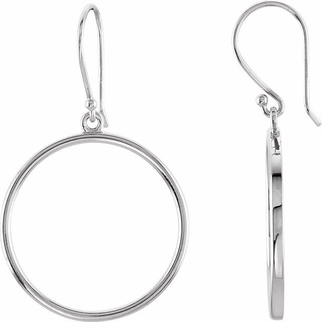 Sterling Silver Circle Shaped Earrings