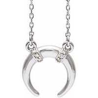 Sterling Silver .025 CTW Natural Diamond 16-18